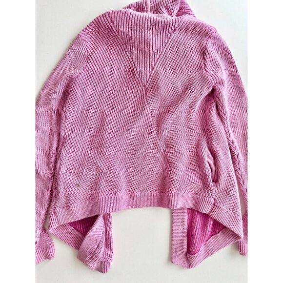 Girls' IVIVVA To The Moon And Back Purple Knit Hooded Cardigan Sweater, Size 14 - Picture 7 of 11